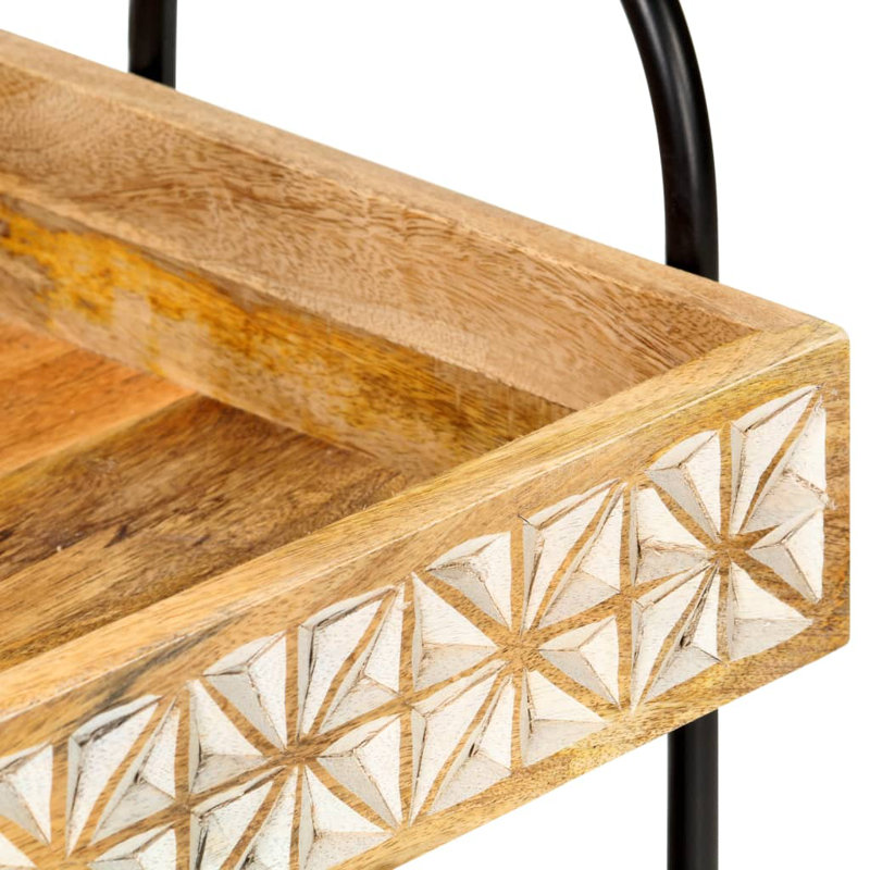 Mannsville Solid Wood Top Kitchen Cart