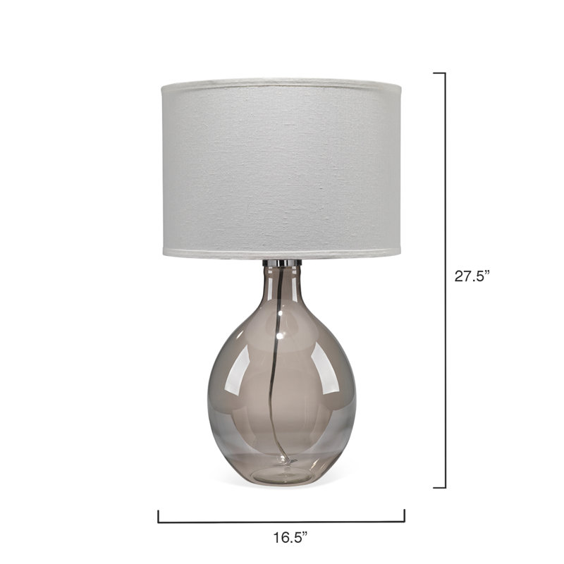 Flitwick Glass Table Lamp, Gray