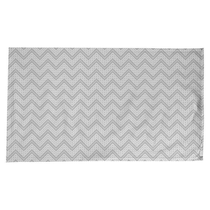 Stephenie Classic Hand Drawn Chevrons Tablecloth, Gray
