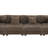 4 - Piece Upholstered Light Brown Faux Rabbit Fur Flannel Modular Sectional Sofa with Armrests & Throw Pillows-1545015713