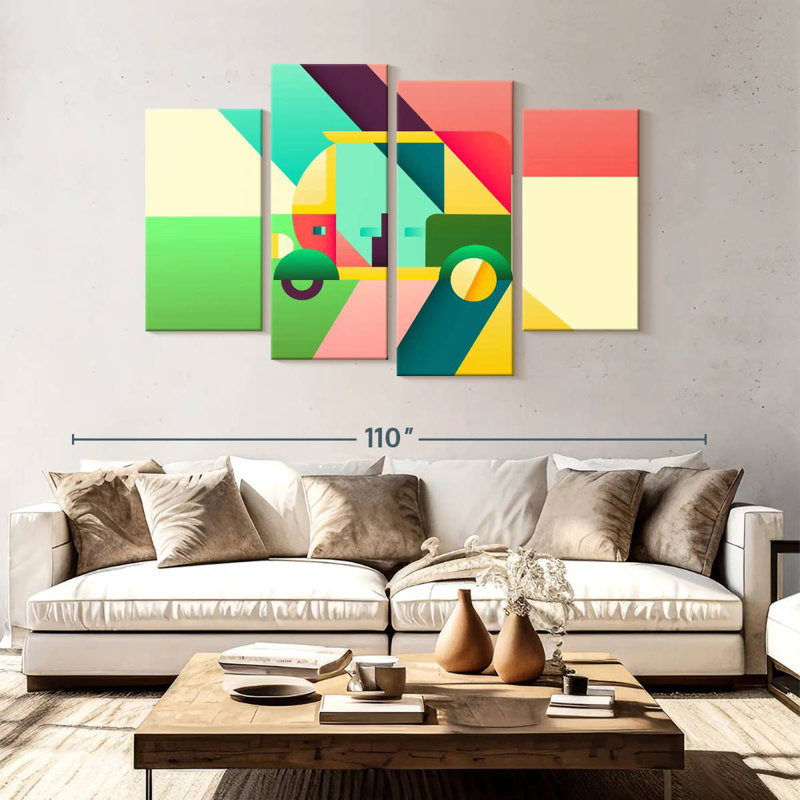 Mehar Abstract Rickshaw, 54" H x 84" W