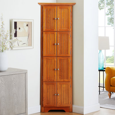 Accent Cabinet, Corner Kitchen Pantry Storage Cabinet With Shelves