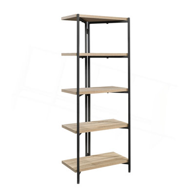 Bookcase with Thick Shelves, Brown finish