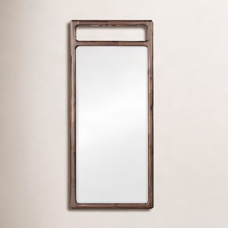 Rosy Solid Wood Rectangle Floor Mirror
