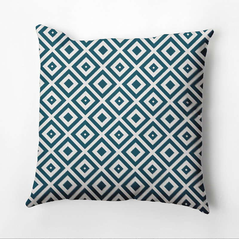 Housse et insert de coussin carré Subline, H 18 po x l 18 po, Bleu sarcelle