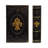 2-Piece Wood And Faux Leather Book Storage Boxes With Debossed Design "Heart Of Darkness"