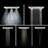 Platinum Thermostatic Ceiling Mount Rain Shower Set