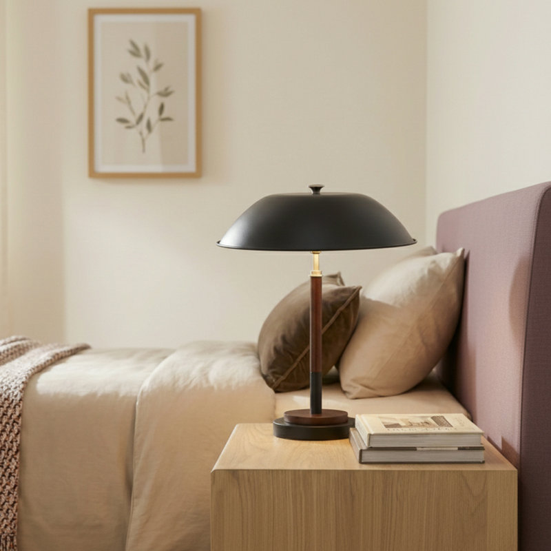 Bouler BLACK UMBRELLA SHAPED TABLE LAMP