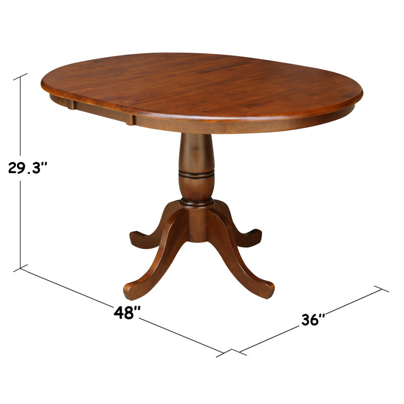 Echols Extendable Solid Wood Dining Set, Espresso, 5