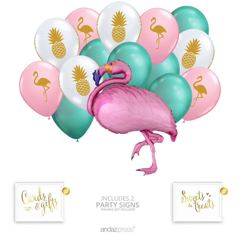 Ensemble de 17 décorations jetables d’ananas tropical