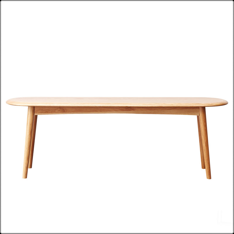 Natural Oak Wood for Dining Bench Table Bench for Living Room, 16.14" H x 47.24" W x 11.81" D