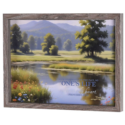 Art mural encadré «Life Reflect Heart»