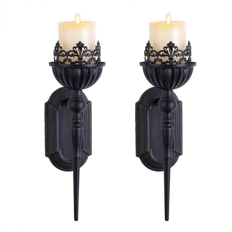 Hanging Iron Wall Candle Holder