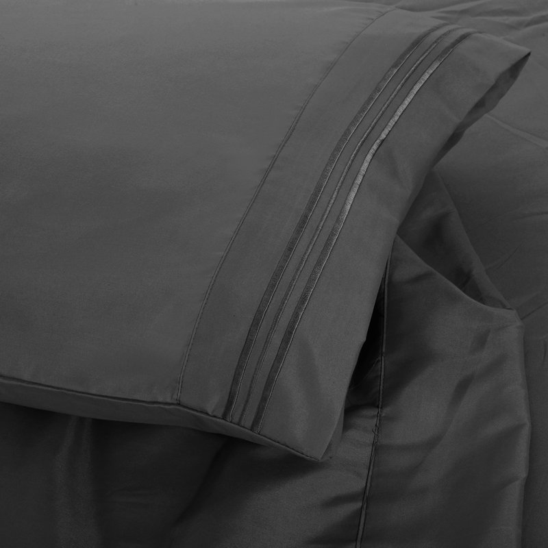 Lux Decor 6-Piece Ultra-Soft Microfiber Sheet Set Deep Pocket Fitted Sheet, Wrinkle & Fade-Resistant, Hotel Quality Bedding