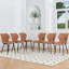 Upholstered Faux Leather Armless Dining Chair With Wraparound Backrest-117659106