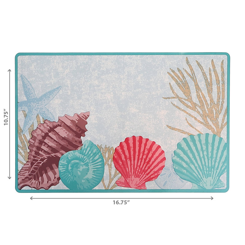 Ensemble de 12 boîtes décoratives en plastique «IH Casa Decor Seashells By The Seashore»