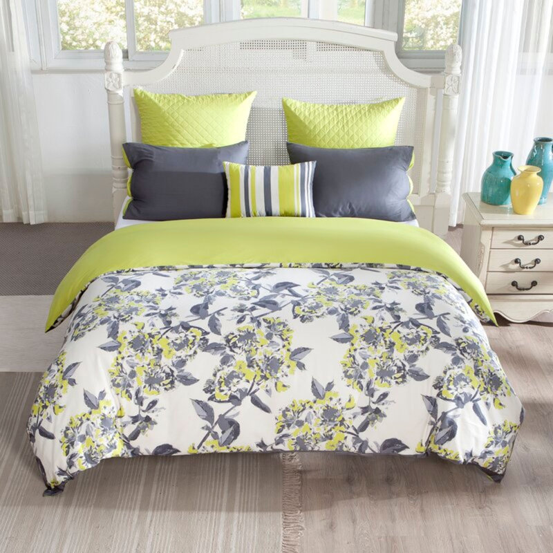 Ensemble de housse réversible pour couette, Housse de couette double / grand + 2 taies d'oreil