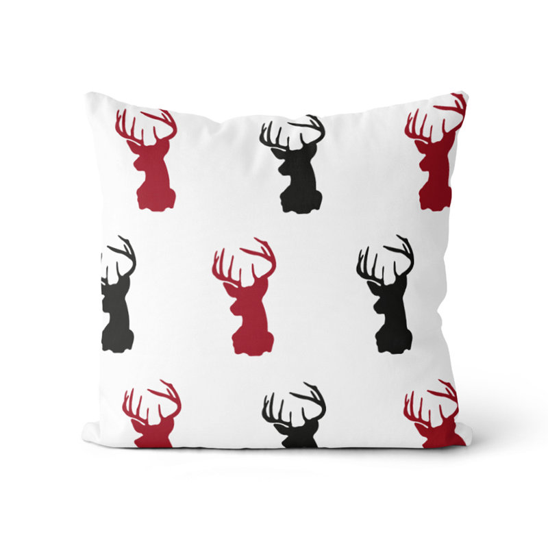 Coussins de cerf rouge en noir