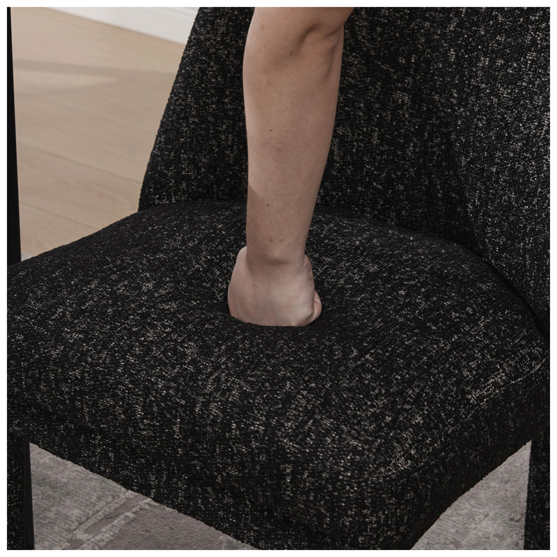 Ensemble de chaises de salle à manger en chenille de l 21,5 po x P 25,2 po x H 34,4 po Aura