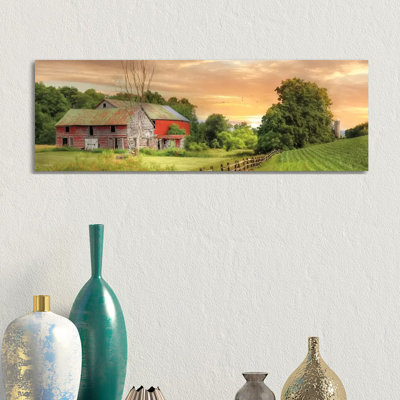 Greener Pastures by Lori Deiter - Panoramic Print on Canvas
