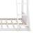 Bunk Bed With Chic Rattan Aesthetics, Bunk Bed Frame With Storage Bookshelf And LED Lighting-904871354
