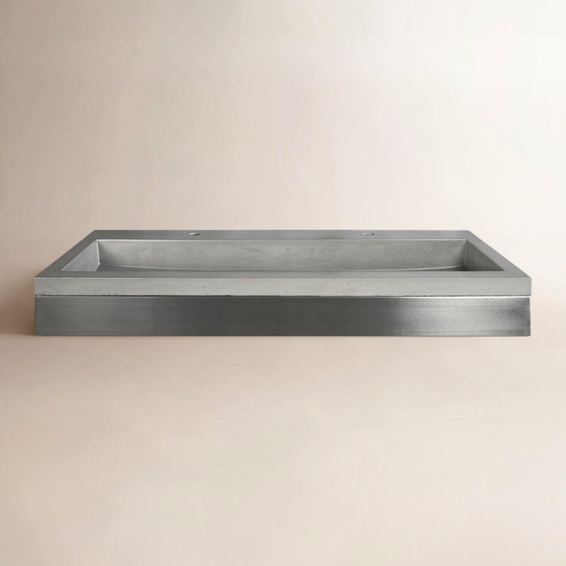 Zaca 48" Wall-Mounted Single Bathroom Vanity Set, Ash, No Faucet Hole