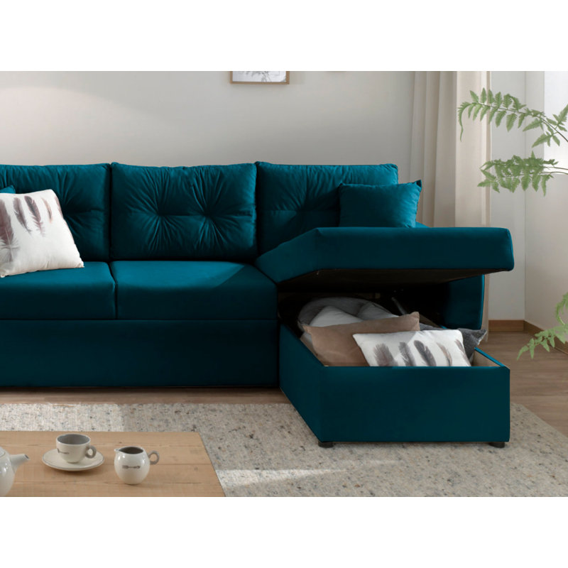 4 Seater Sofa Bed, Teal