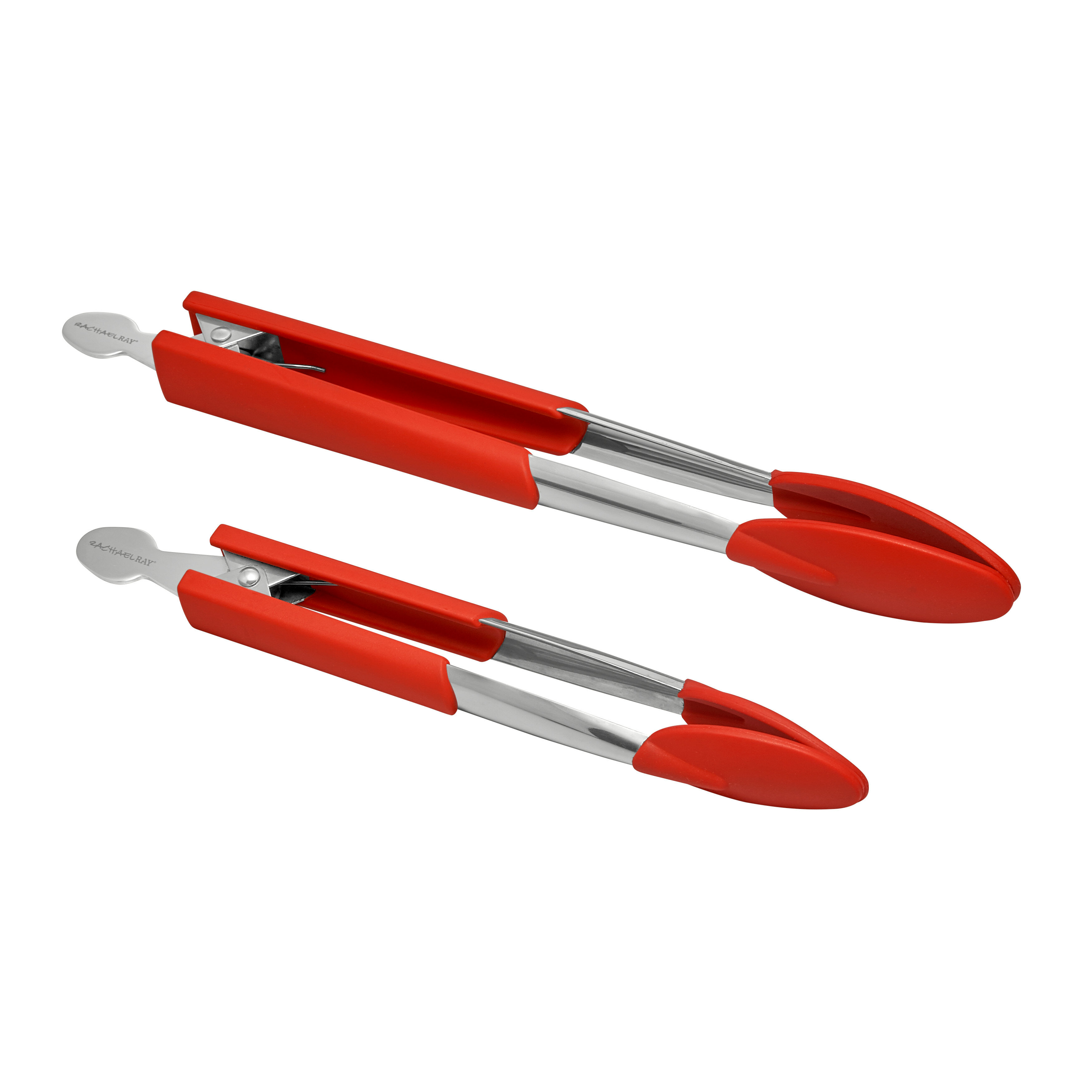 9 Stainless Steel Red Silicone Tong w/ Stay Cool Handle