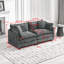Canapé modulaire Teasley avec tissu chenille et coussins double couche-122062183
