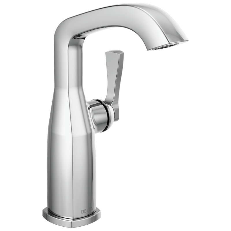 Single Handle Mid-Height Bathroom Faucet, Lumicoat  Chrome