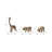 Gold Animal Sculptures for Home Decor – Set of 3 Aluminum Giraffe, Rhino, and Elephant Sculpture Figurines – Modern Decorative Objects for Kitchen Decor, Table Decorations, Shelf, or Living Room Display – 13", Gold