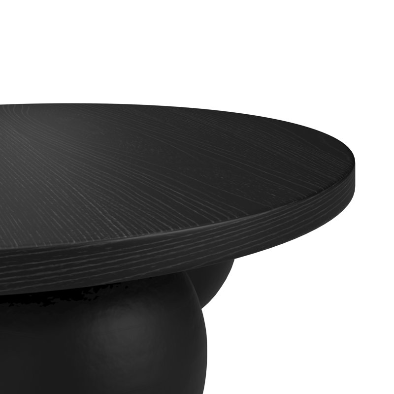 Cliffie Concrete Coffee Table, Matte Black