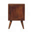 Table de chevet en bois massif, 2 tiroirs, brun foncé
