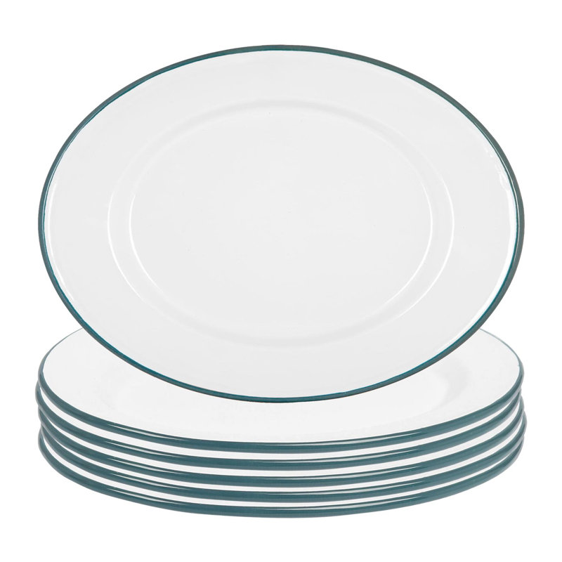 Argon Tableware Enamel Platter, Green