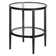Hera 19.63'' Wide Round Side Table With Clear Glass Shelf
