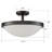 3-Light Black Ceiling Light With Frosted Glass Shade