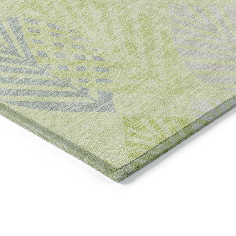 Neysa Washable Floral Indoor / Outdoor Rug, Rectangle 10' x 14'