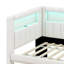 Lit plateforme avec ports USB et ceinture à DEL, cadre de lit tapissier avec lit gigogne, aucun sommier nécessaire-28123272-28123279