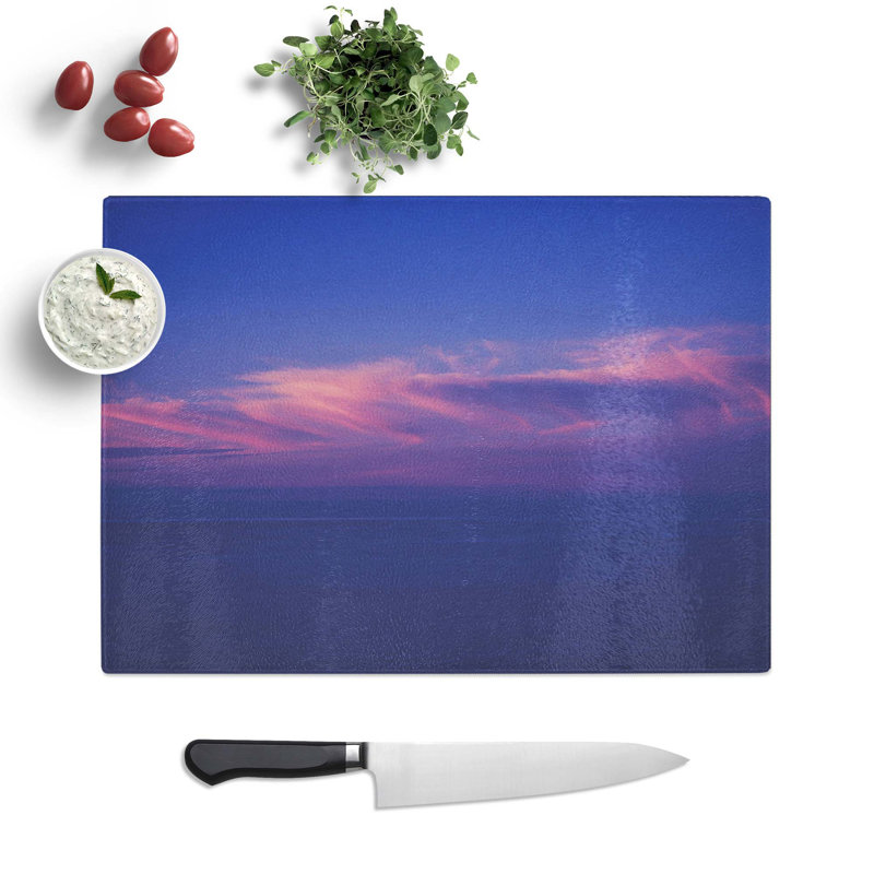 Glass Light Clouds Chopping Board, 39 cm W x 28.5 cm L