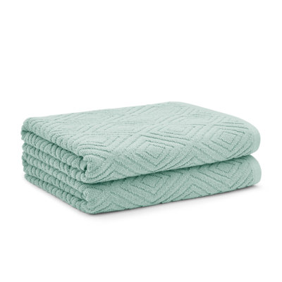 Diamond Geo Sculpted Cotton Towels