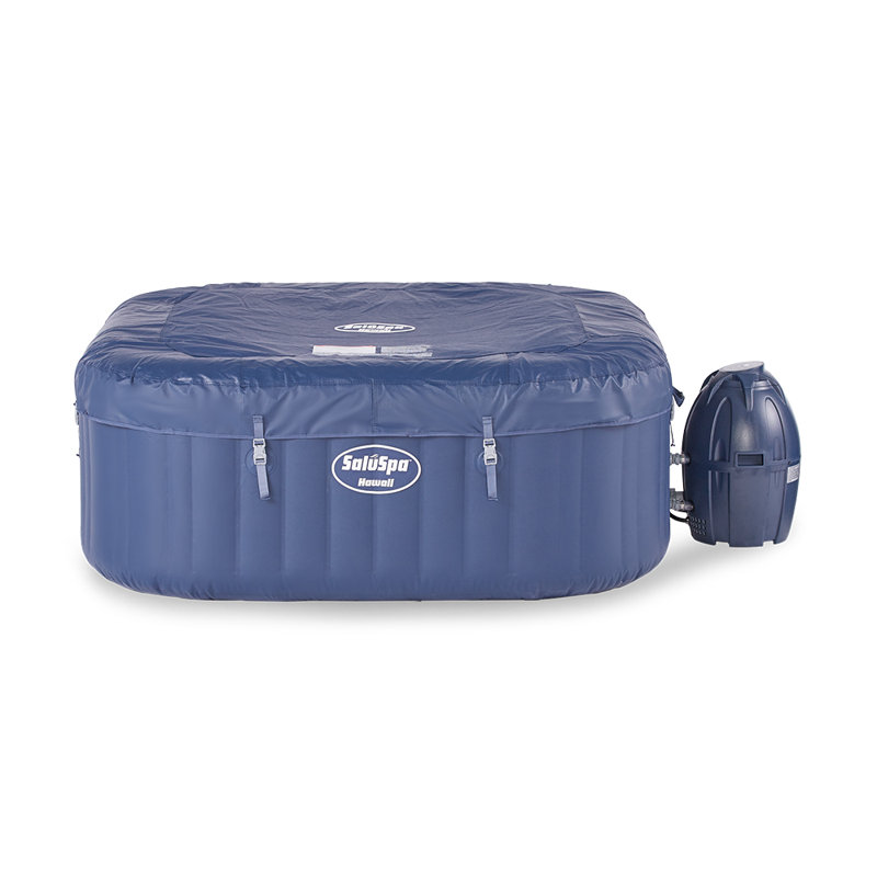 Bestway 120 Volt 6 Person 140 - Jet Vinyl Square Inflatable Hot Tub in Blue