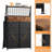 11 Drawers Tall Dresser With Metal Mesh Shelf And Led Lights, Double Dresser For Bedroom With 2-Tier Shelf-1134626907