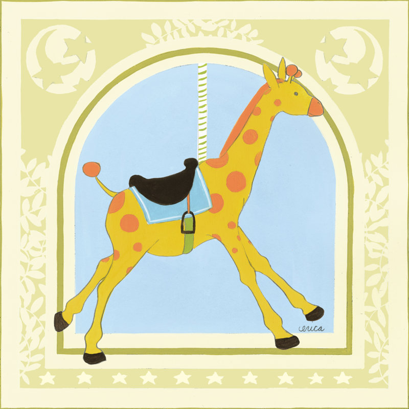 Giraffe Carousel - Wrapped Canvas Print, 122cm H x 122cm W