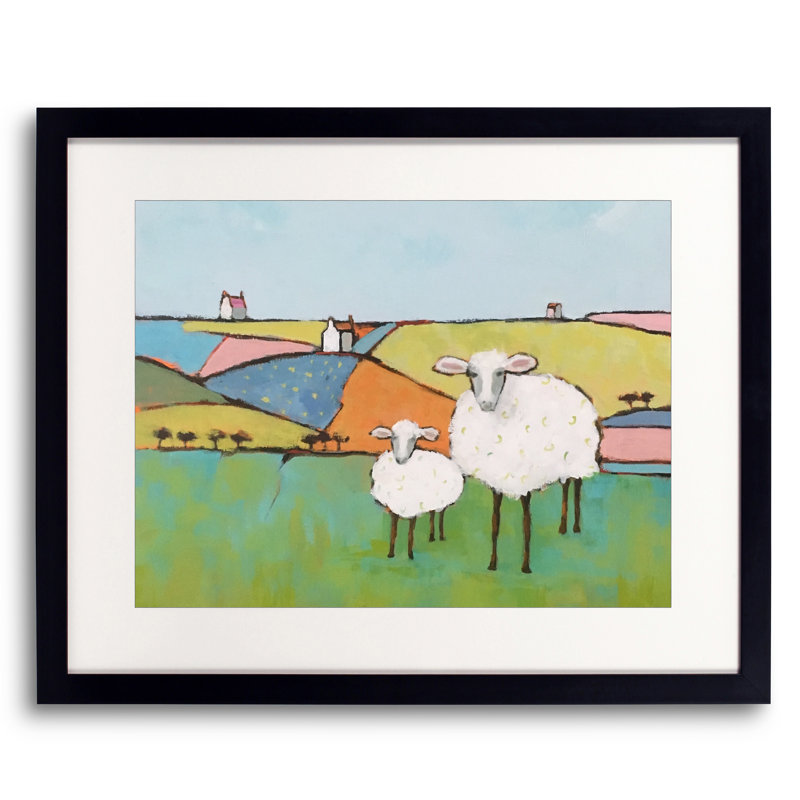 Mama And Baby Sheep Print by Phyllis Adams, 17.25" H x 21.25" W 
