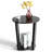 17 Stories 2-Tier Round End Table with Shelf and Metal Frame-890668915