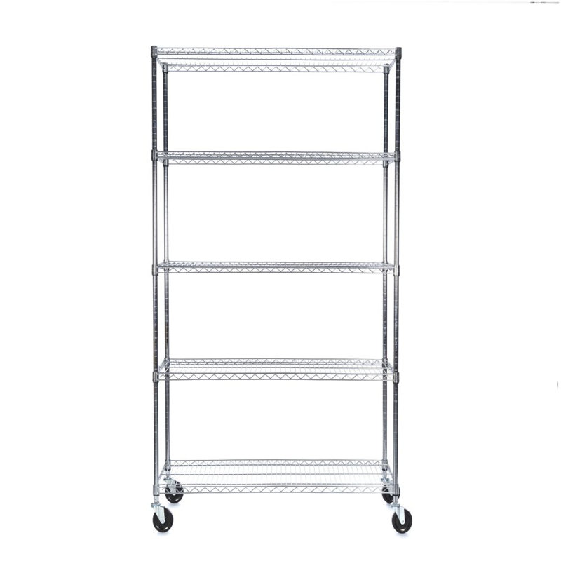Bradberry 90.7cm W Metal Shelving Unit with Wheels