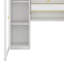 Lit mezzanine intelligent avec marches de rangement, bureau de coiffeuse avec miroir, grand espace de rangement, charge USB et lumières DEL-1873476891