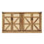 Buffet rustique en faux rotin, buffet de style rustique avec porte de grange, armoire de rangement à quatre portes-1968828865