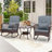 3 Pcs Patio Rocker Set Outdoor Wicker Rocking Chairs With Double-layer Coffee Table-1952425337