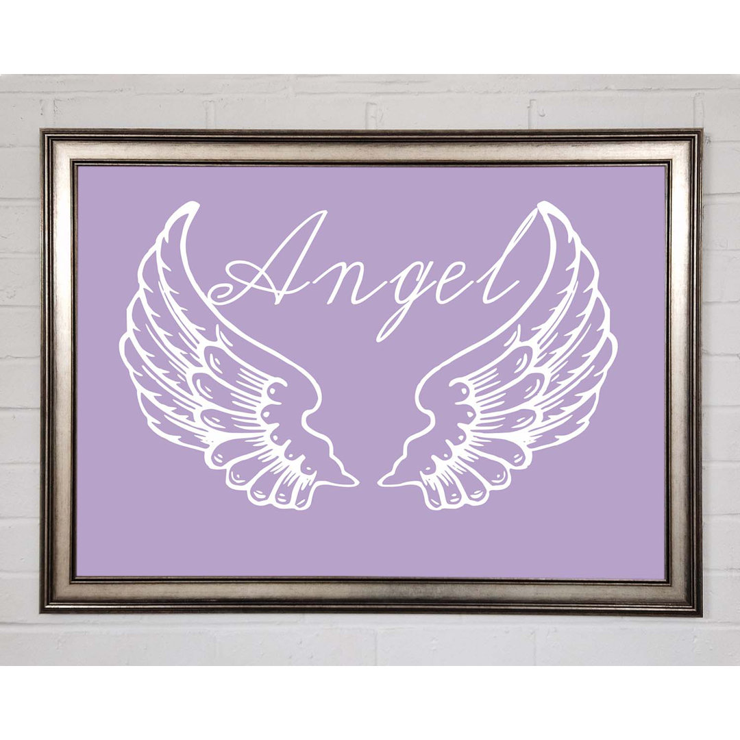 Angel Wings 4 Lilac - Einzelner Bilderrahmen Kunstdrucke